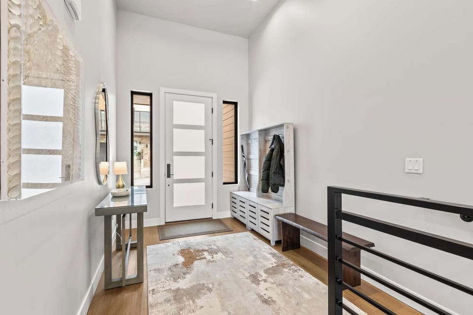 Entry way with room for your coats, shoes and umbrellas 