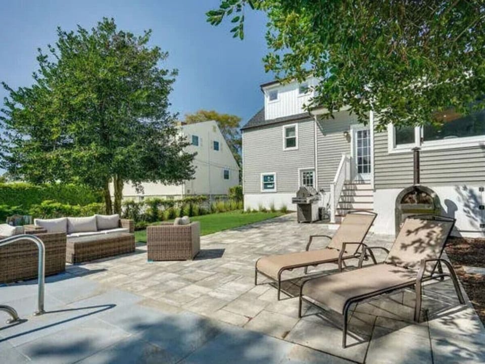 Relax in this spacious backyard