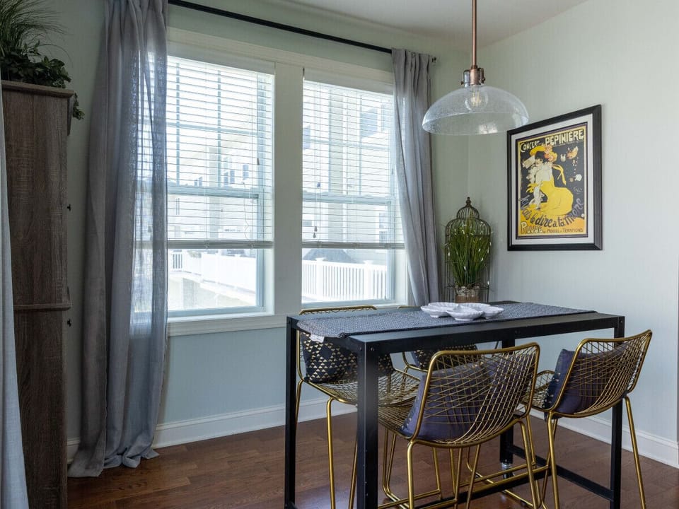 Stylish dining area