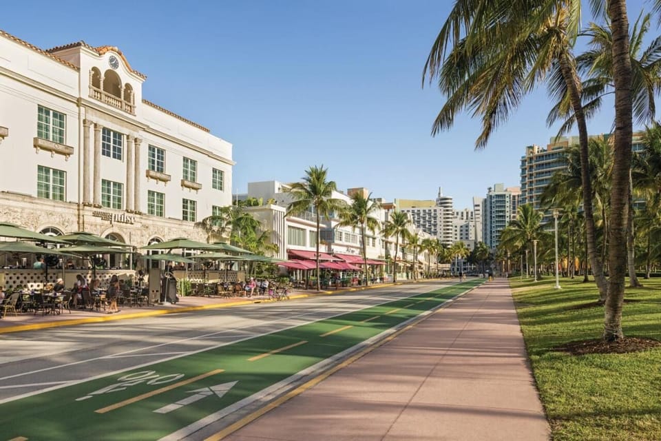 Stroll Ocean Drive’s palm-lined promenade steps from your stay.