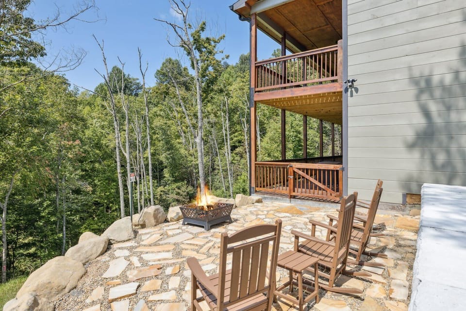 Beautiful outdoor fire pit area