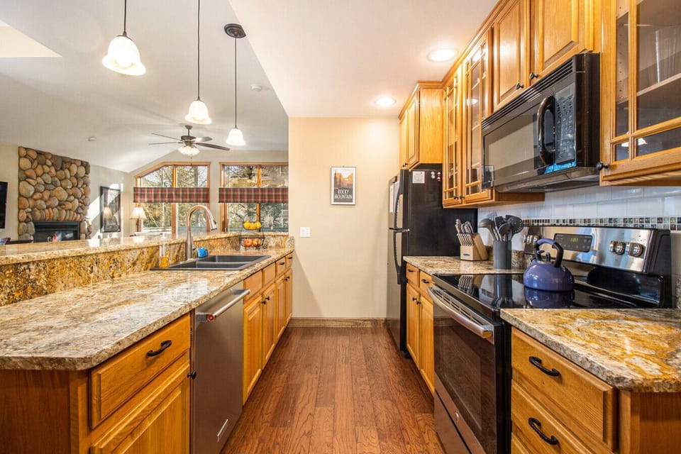Kitchen with granite counter tops