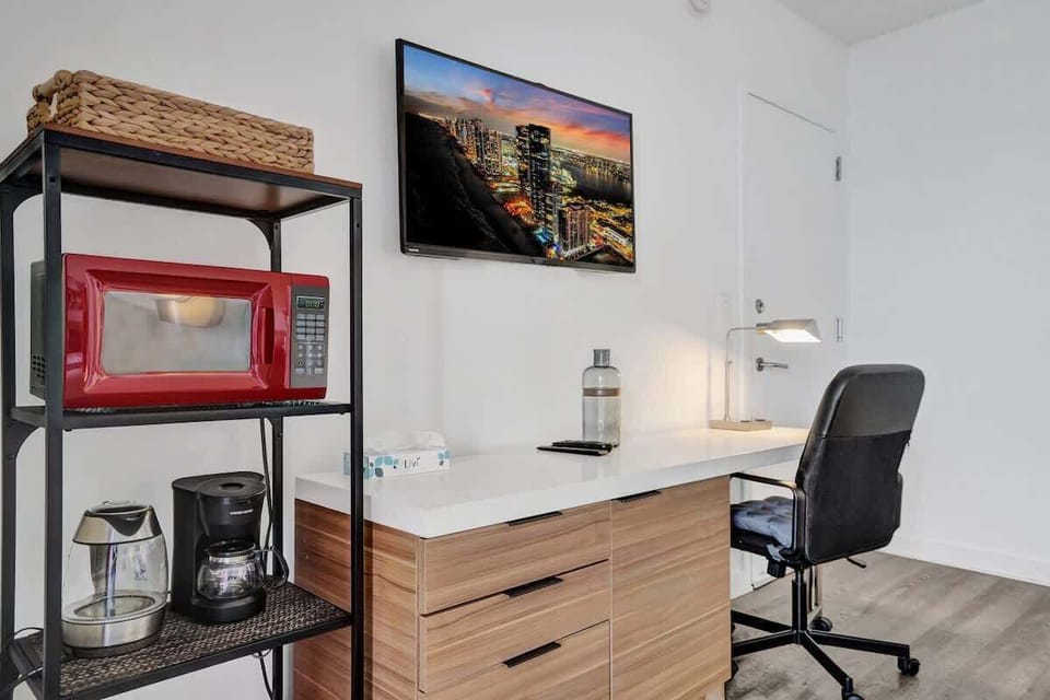 Small coffee station & microwave