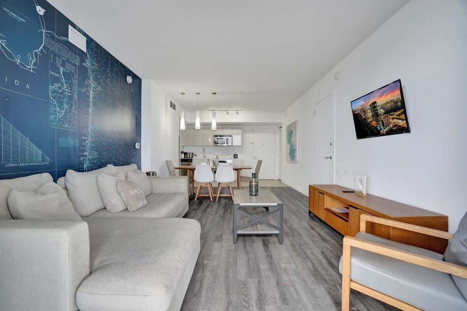 Sitting area and a TV with basic cable channels