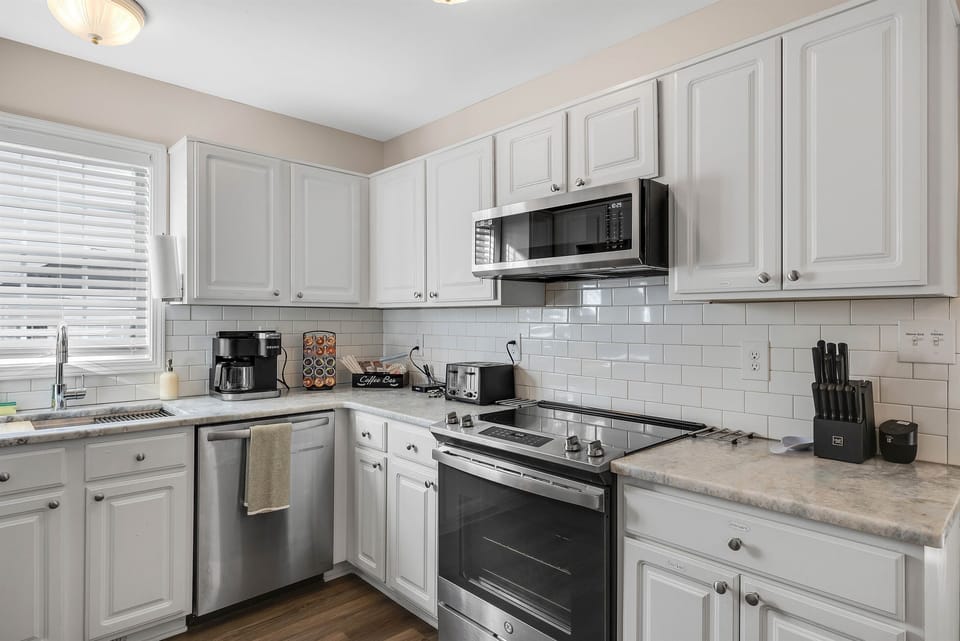 A well-equipped kitchen with everything you need to whip up your favorite meal.
