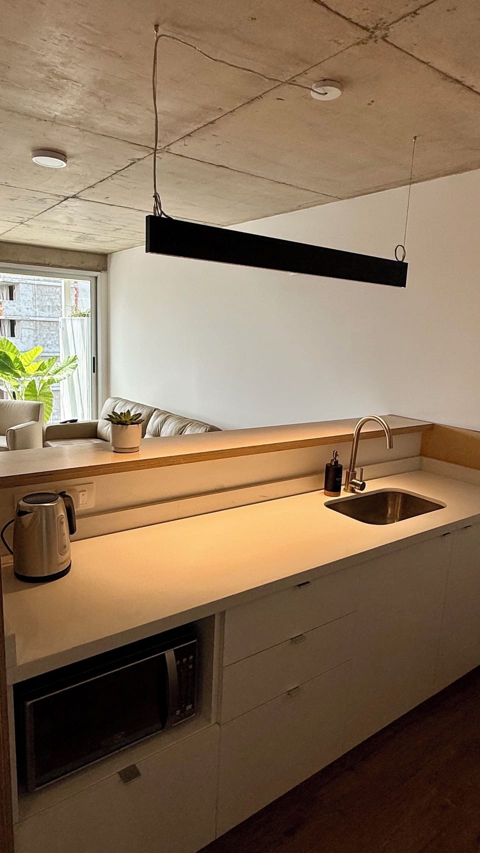 Kitchen and Living Room view
