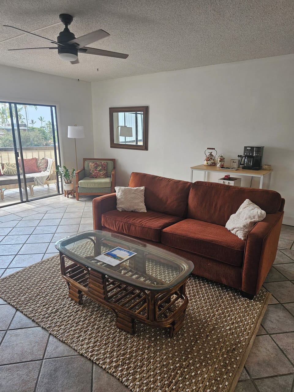 Living area with pull out sofa