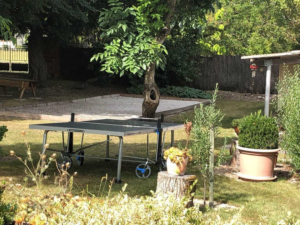 terrain de pétanque (boules fournies) et table de ping-pong
