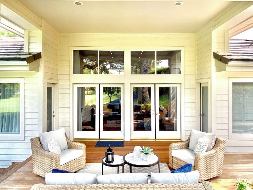 Sip your morning coffee as you take in the serene views of the rolling greens