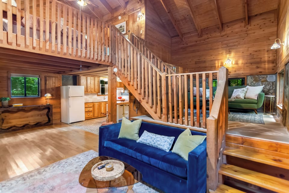 Living area with a pullout sofa
