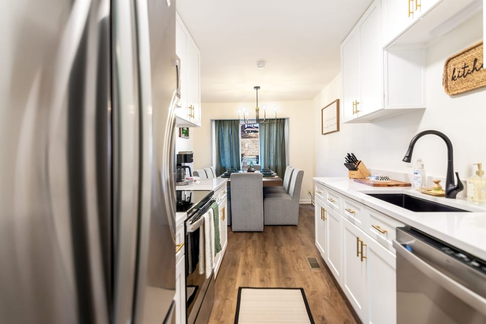 View of the kitchen from the living room