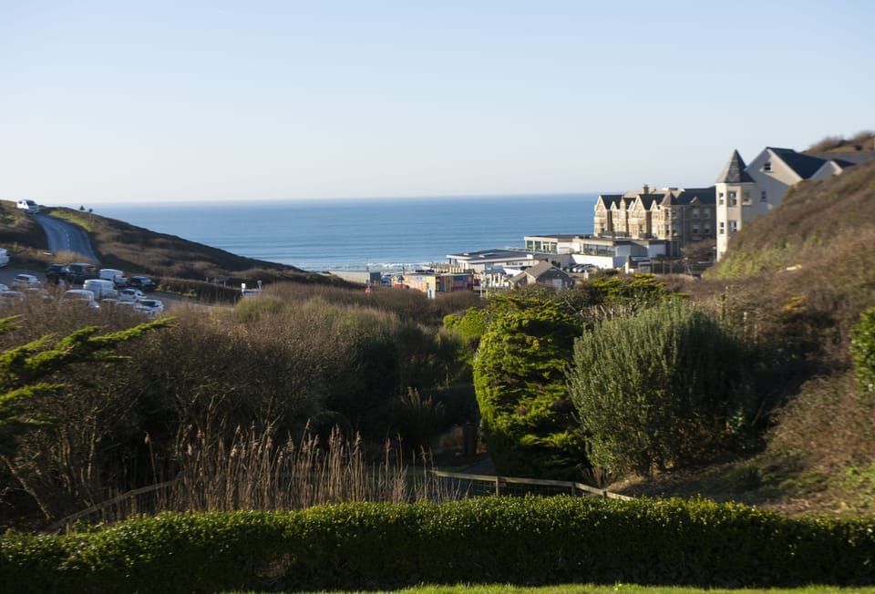 7 Whitehouse, Watergate Bay: With an unbeatable backdrop down the valley to Watergate Bay beach