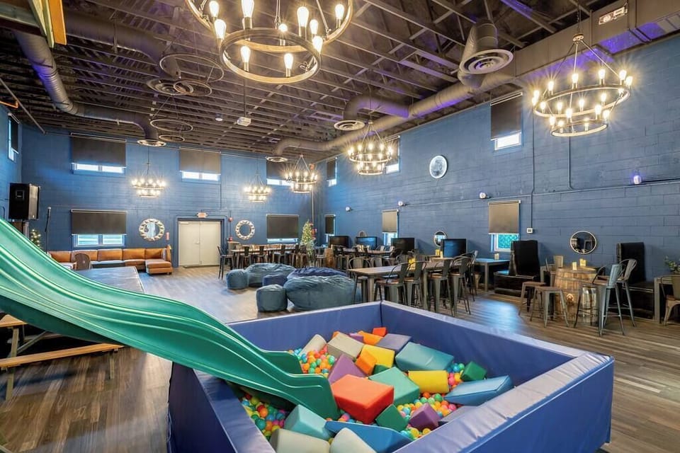 Yes, there’s a ball pit inside the event space