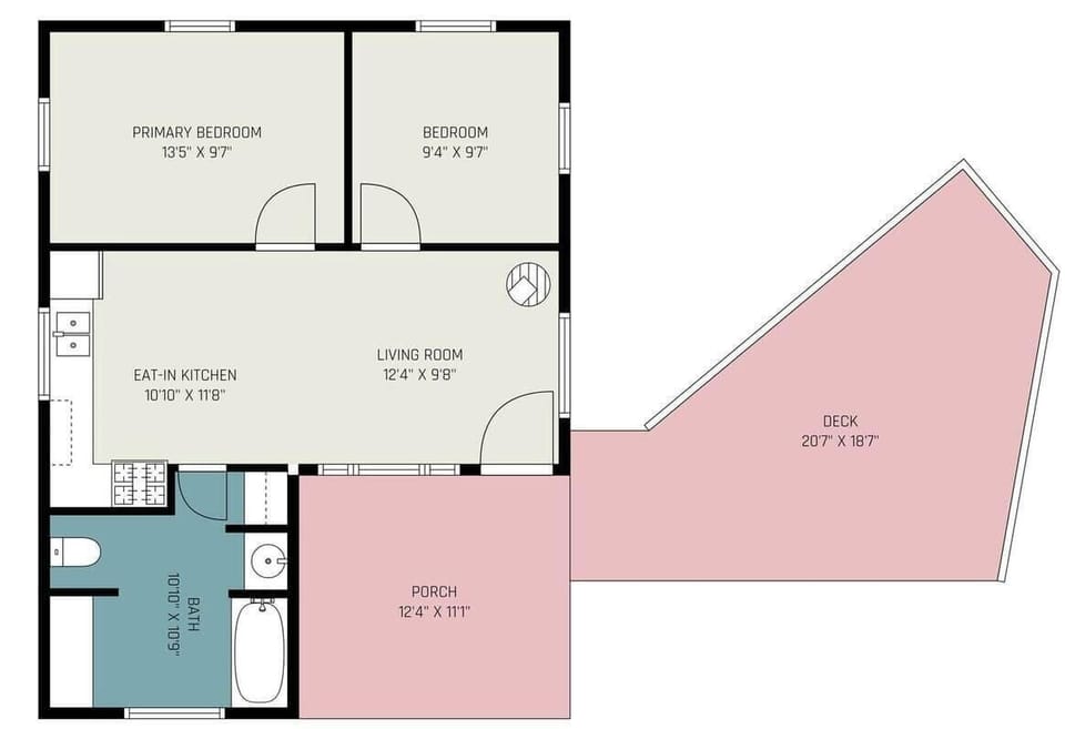 Floor plan for cottage 6.