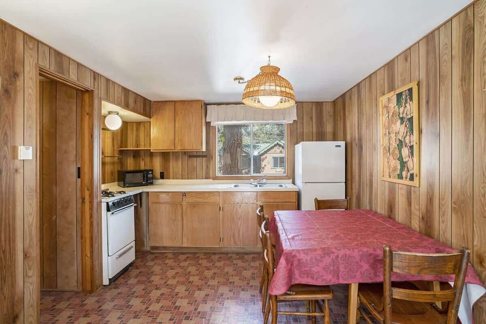 Kitchen is fully equipped for you and your guests meals; including cookware, silverware, and most importantly, coffee pot!