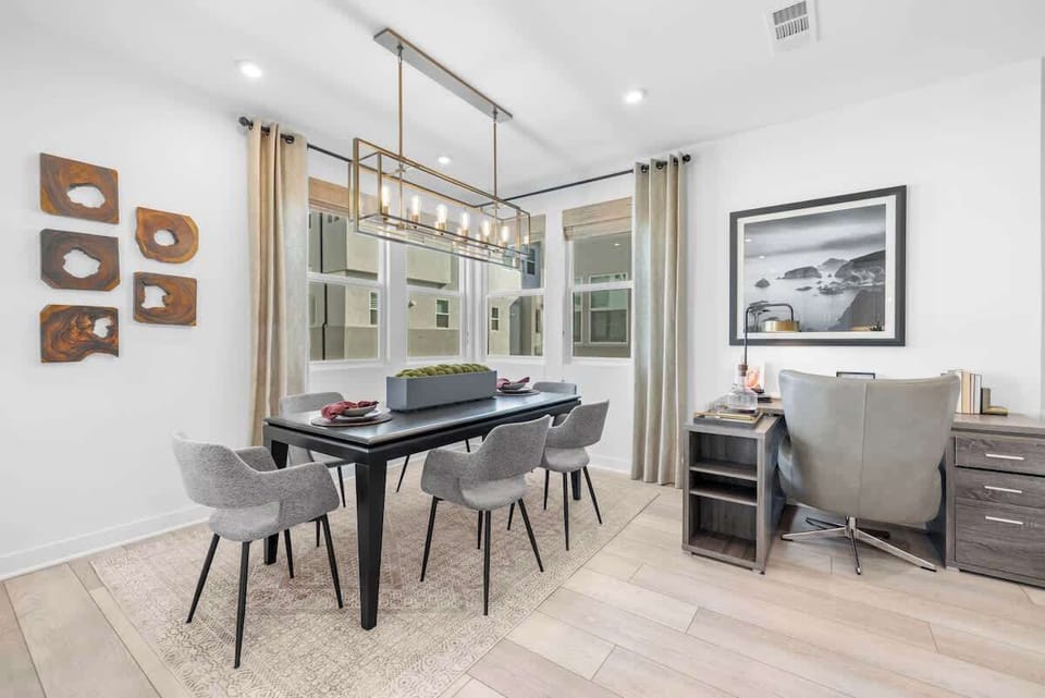 Comfortable and elegant dining setting