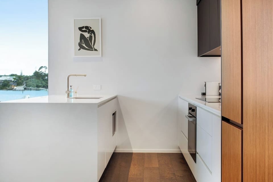 There is plenty of prep space to create meals.