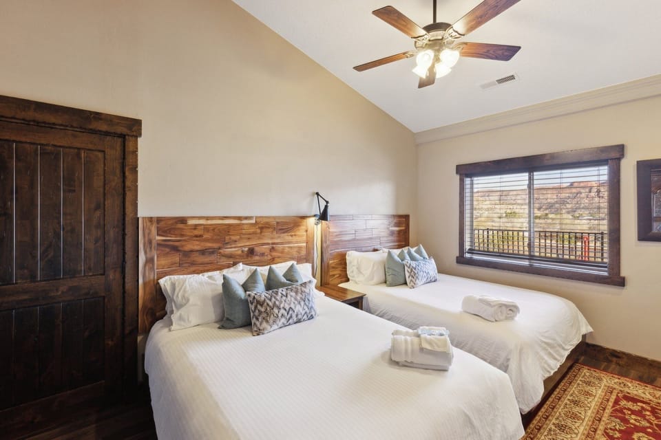 Indoors, Ceiling Fan, Bed, Furniture, Home Decor