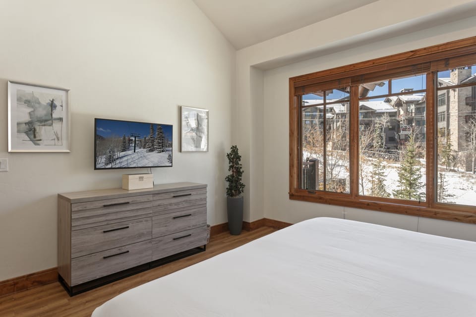 Indoors, Furniture, Sideboard, Painting, Bed