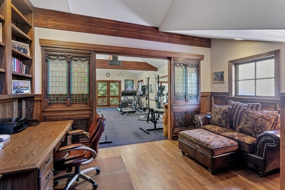 Building, Furniture, Indoors, Living Room, Hardwood