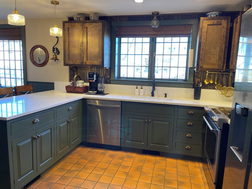 Ample counter space in kitchen