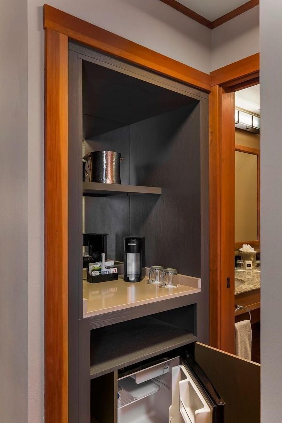 A well-organized nook offering thoughtful touches to make your stay smooth and comfortable.