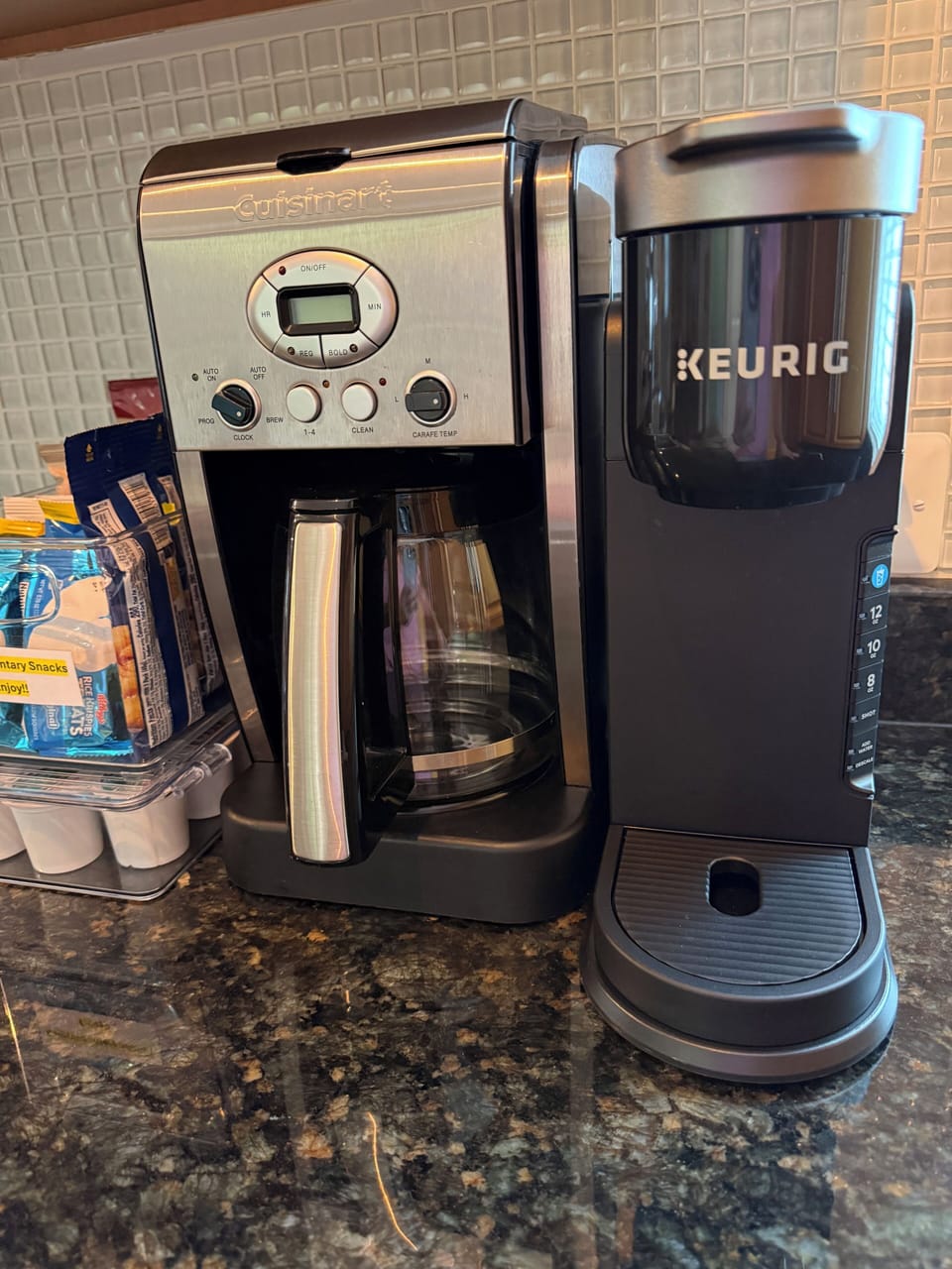 Complimentary Coffee/Coffee Pods/Snacks