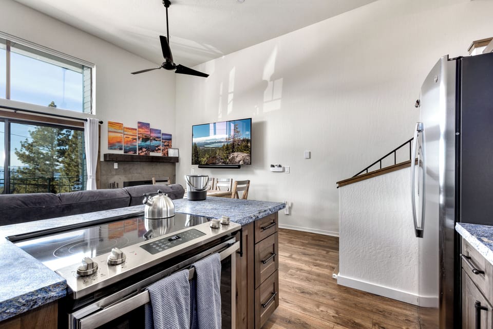 Open-concept kitchen and living space with a bright and inviting atmosphere.
