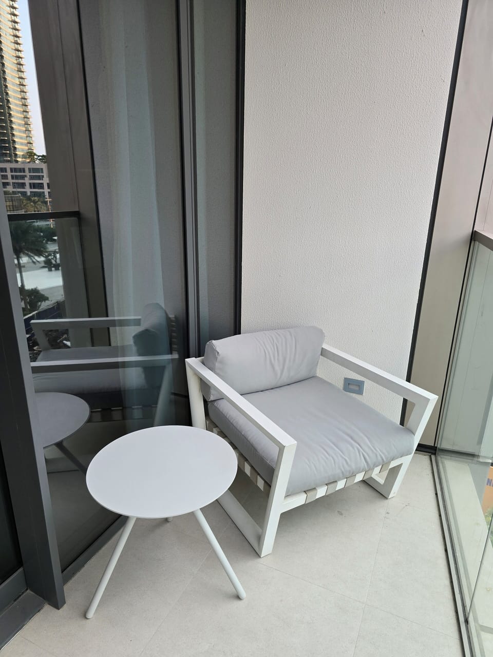 A private balcony offering unforgettable views of the Burj Khalifa & Dubai Opera