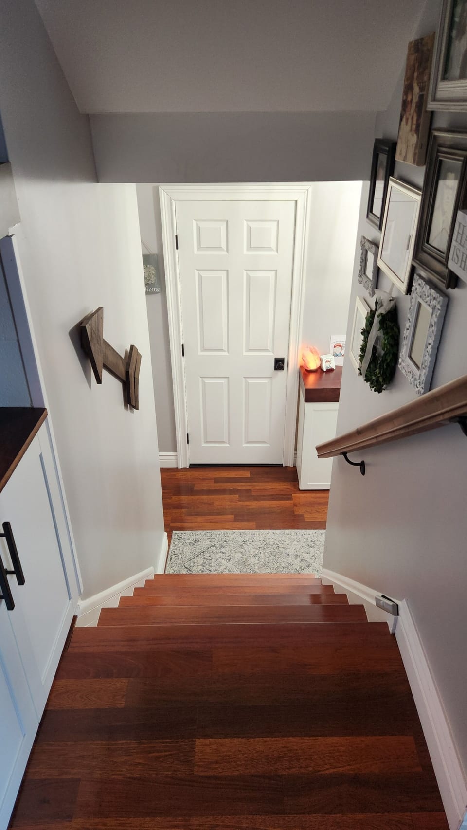 Stairs leading to below ground level to Game Room, Laundry Room and Craft area