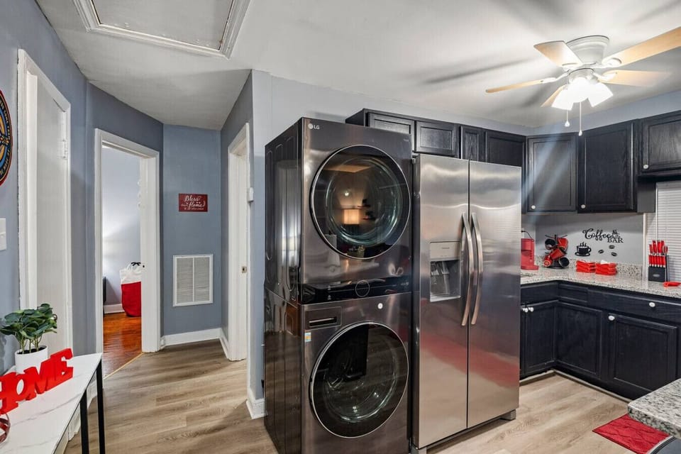Culinary Comforts at Your Fingertips! Cook, clean, or caffeinate with ease in our fully equipped kitchen, complete with a cozy coffee station and laundry nook.