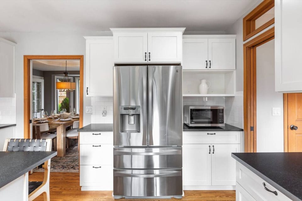 All stainless steal appliances and modern amenities