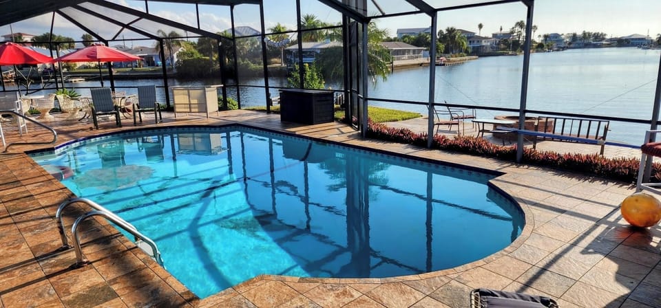 Outdoor 8 foot pool
Heating optional
View of waterway