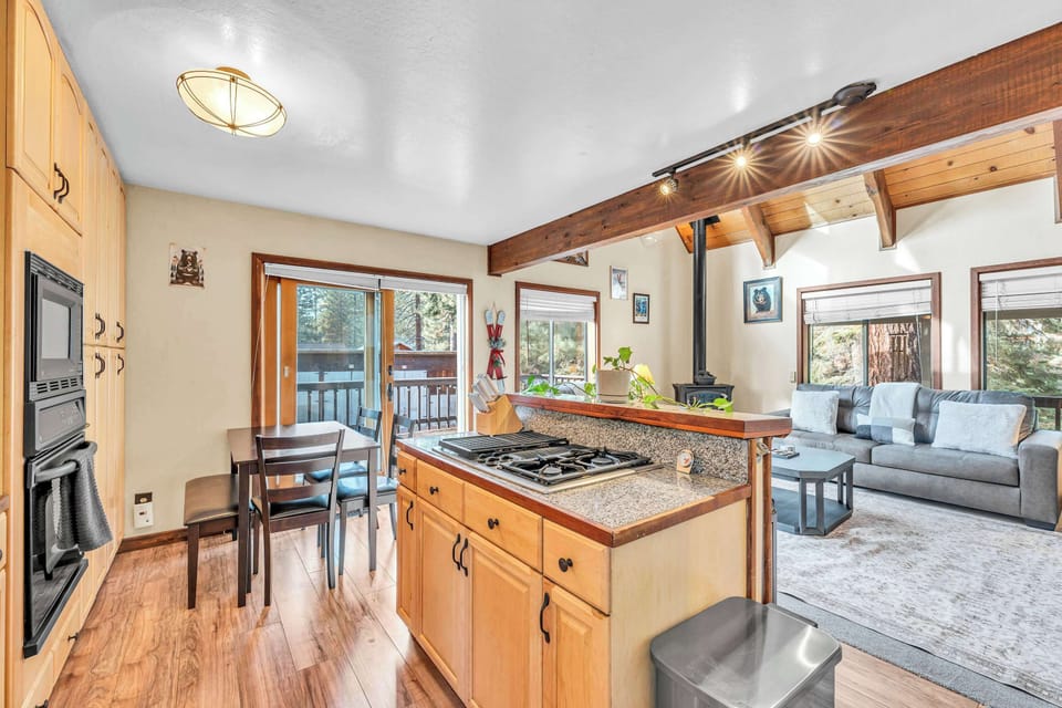 Kitchen: Drip coffee maker, Crockpot, stainless steel fridge