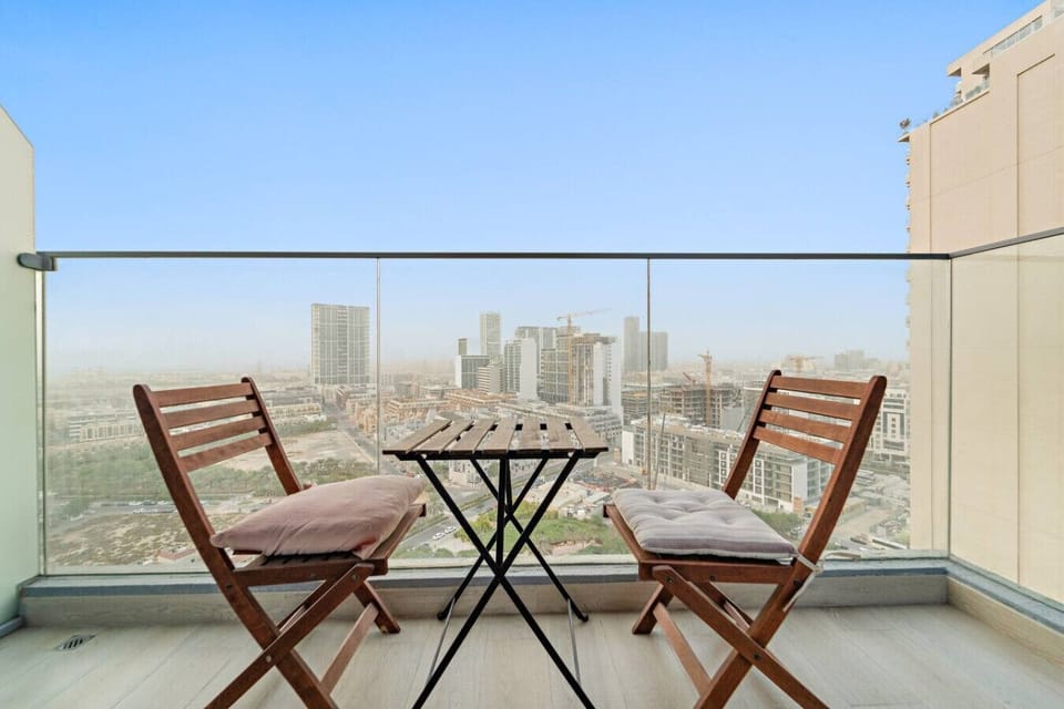 Balcony: Enjoy breathtaking city views from this charming outdoor retreat!