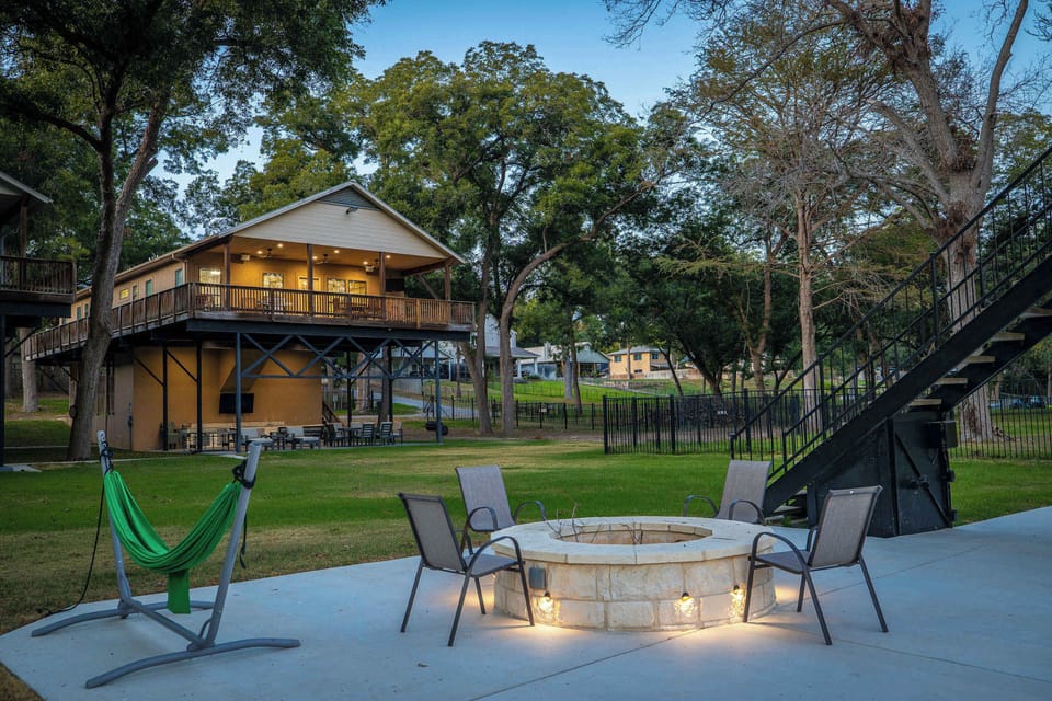 Cozy up around the fire pit.
