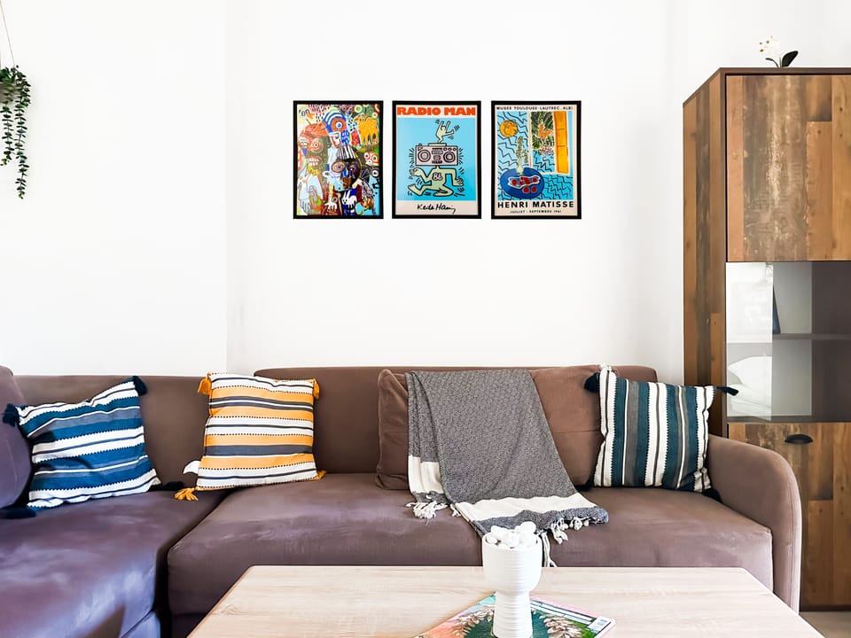 Relax in Style: Cozy up in this vibrant living room, designed for ultimate comfort
