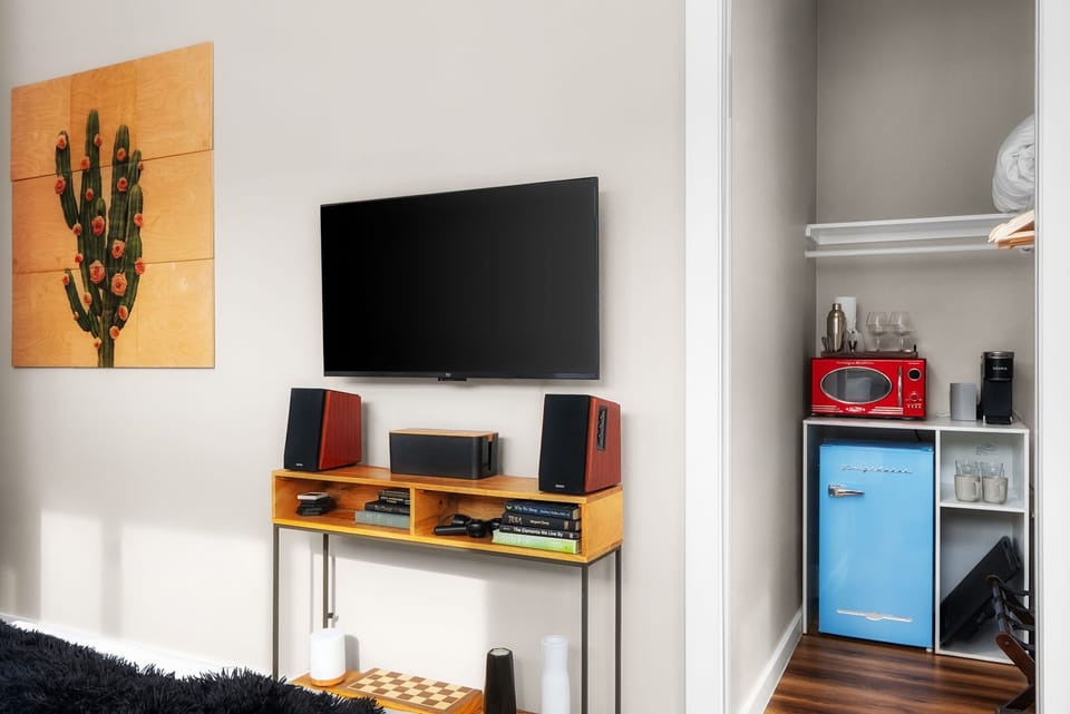 Our TV and sound system make every moment immersive.