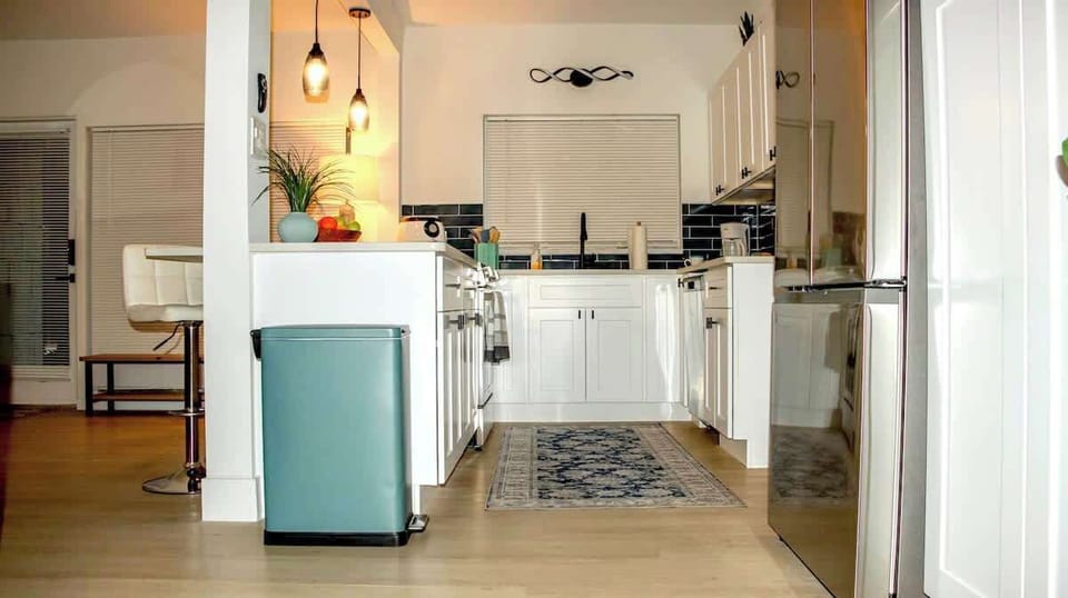 A modern kitchen with everything you need to feel at home, perfect for family meals."