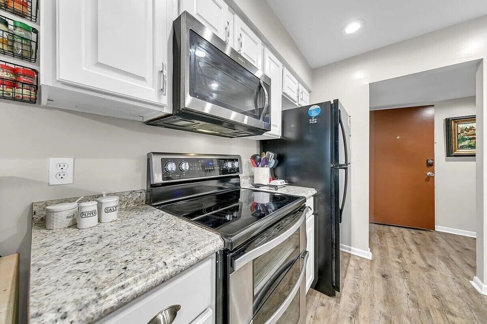 Full kitchen with all the cooking essentials