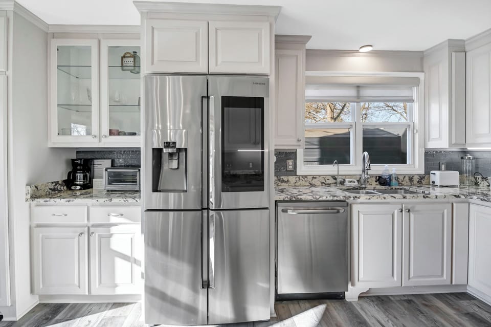 Full Kitchen with Stainless Steel Appliances 