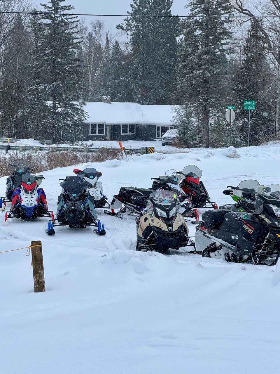 Our house is on the North Central State Trail from Gaylord to Mackinaw City