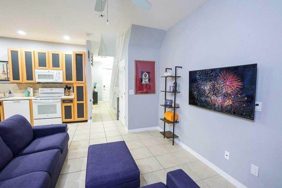 You'll truly be our guest, which includes lounging in this spacious living space where you'll feel transported into multiple worlds.