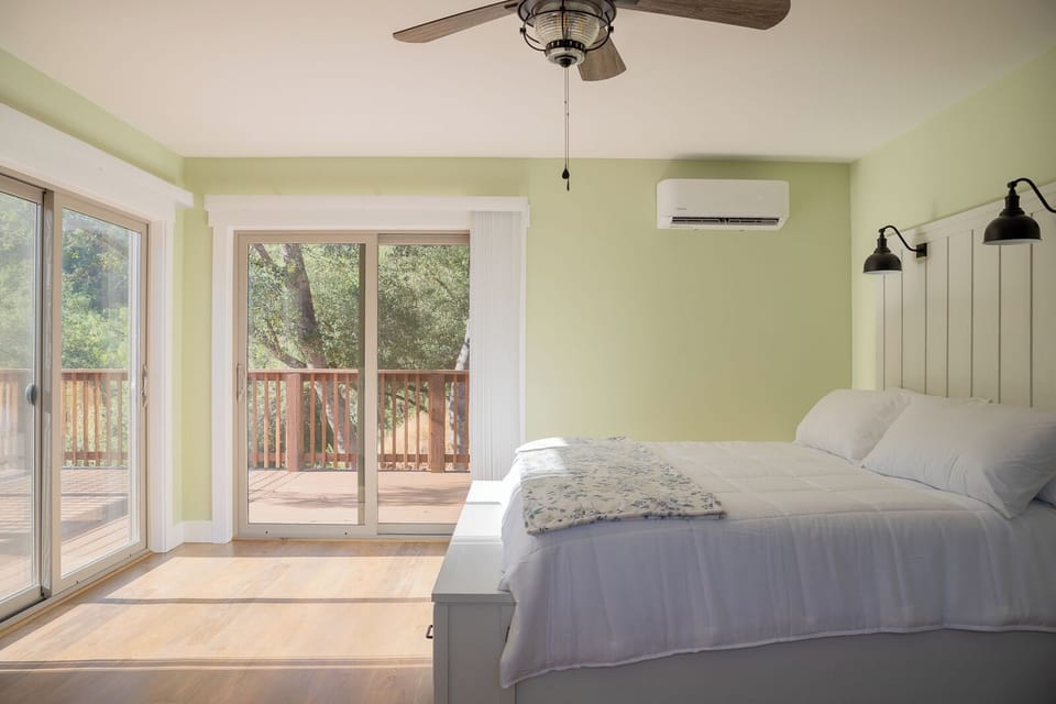 Family Bedroom Upstairs with private deck.