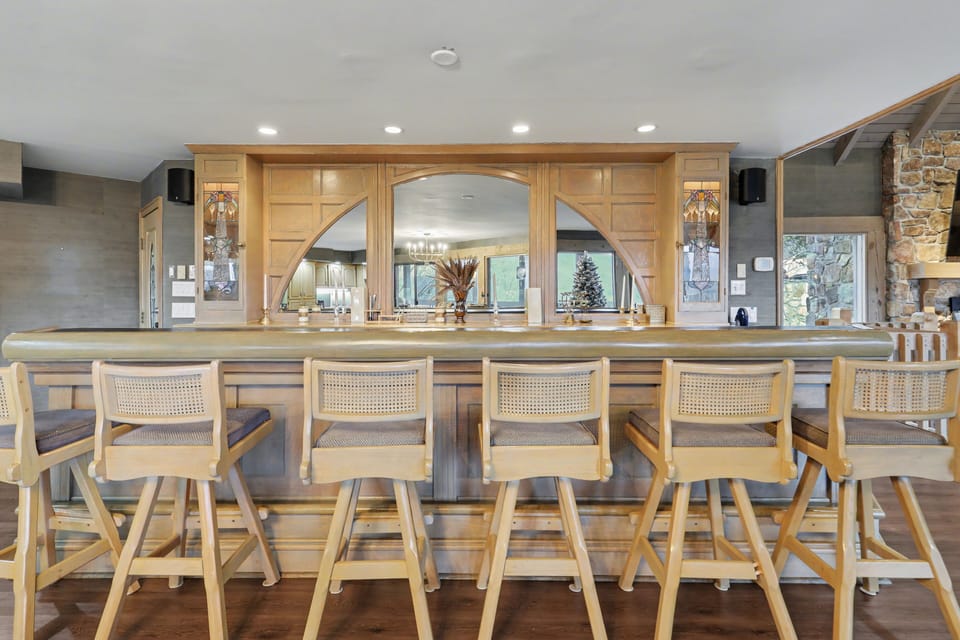 Bar area designed for casual gatherings and conversation