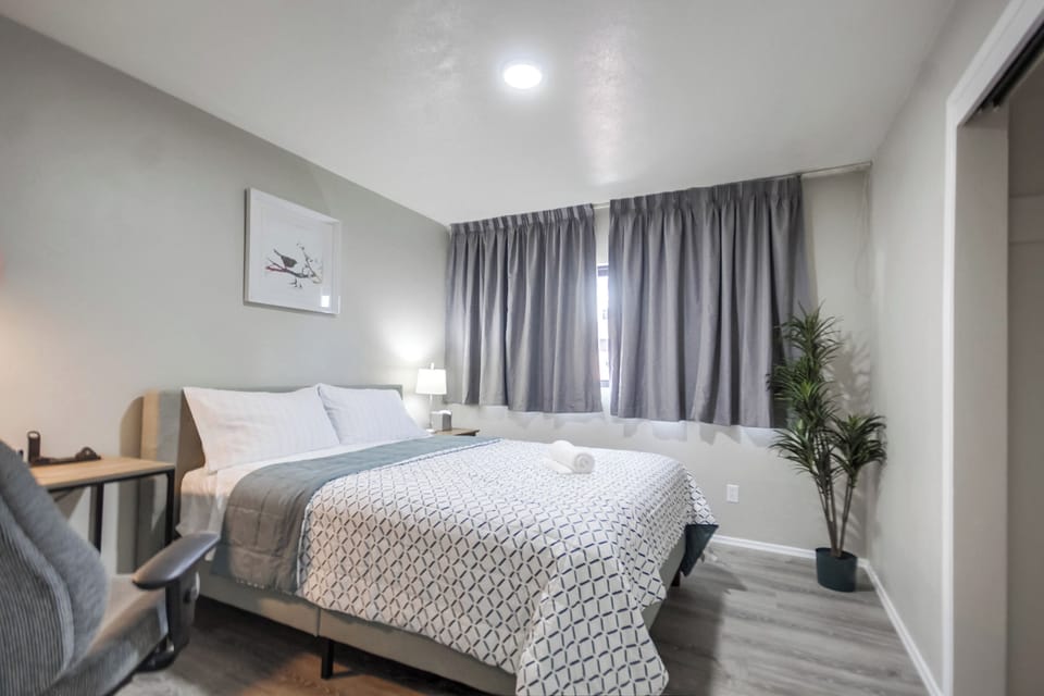 Catch up on work or study at the workspace with free WiFi in Bedroom 2