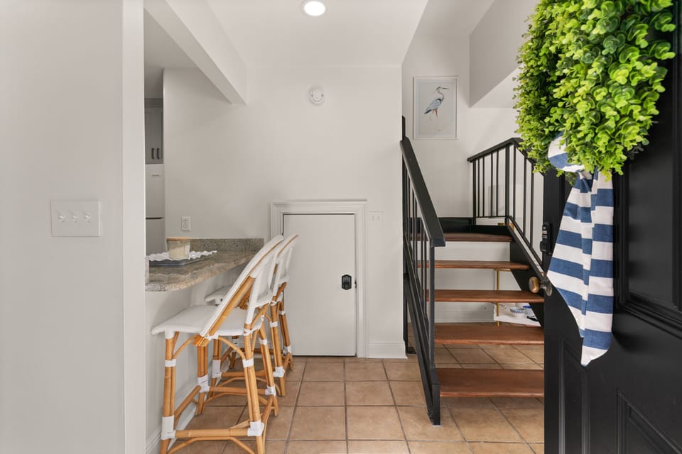 Stairs to Upstairs Bedrooms, Bunks, Full Bath, Washer & Dryer