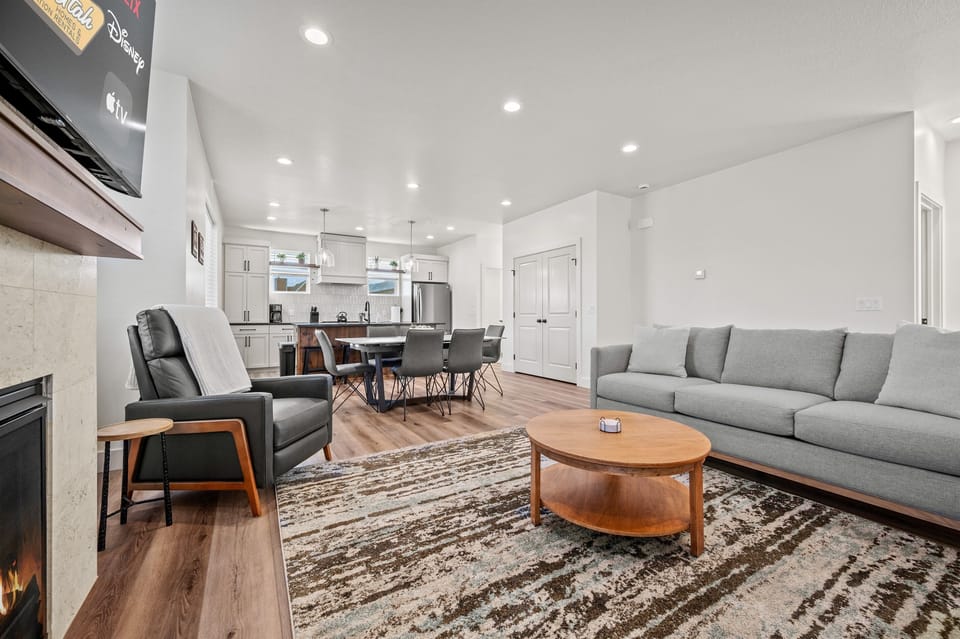 Modern fixtures and furniture make an enjoyable stay at your vacation home.