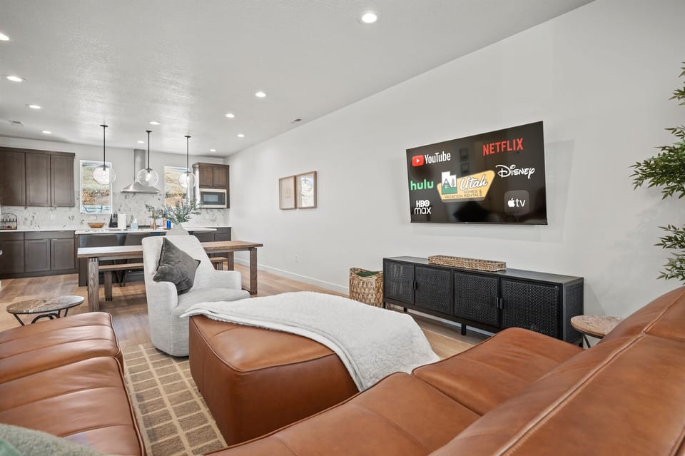 Living room has a Smart TV.