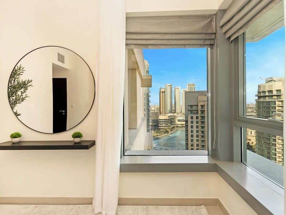 View from Master Bedroom Window overlooking the Dubai Fountain